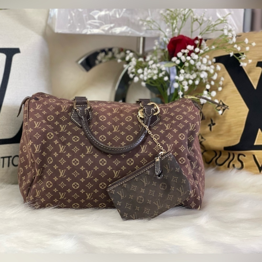 LOUIS VUITTON BUNDLE!  SPEEDY 30 MONOGRAM MINILIN & POCHETTE COIN CASE SET